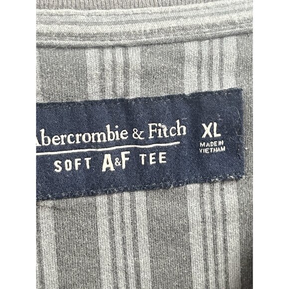 Abercrombie & Fit Mens Soft AF Tee Shirt Green Striped Retro Sz XL - Picture 3 of 4